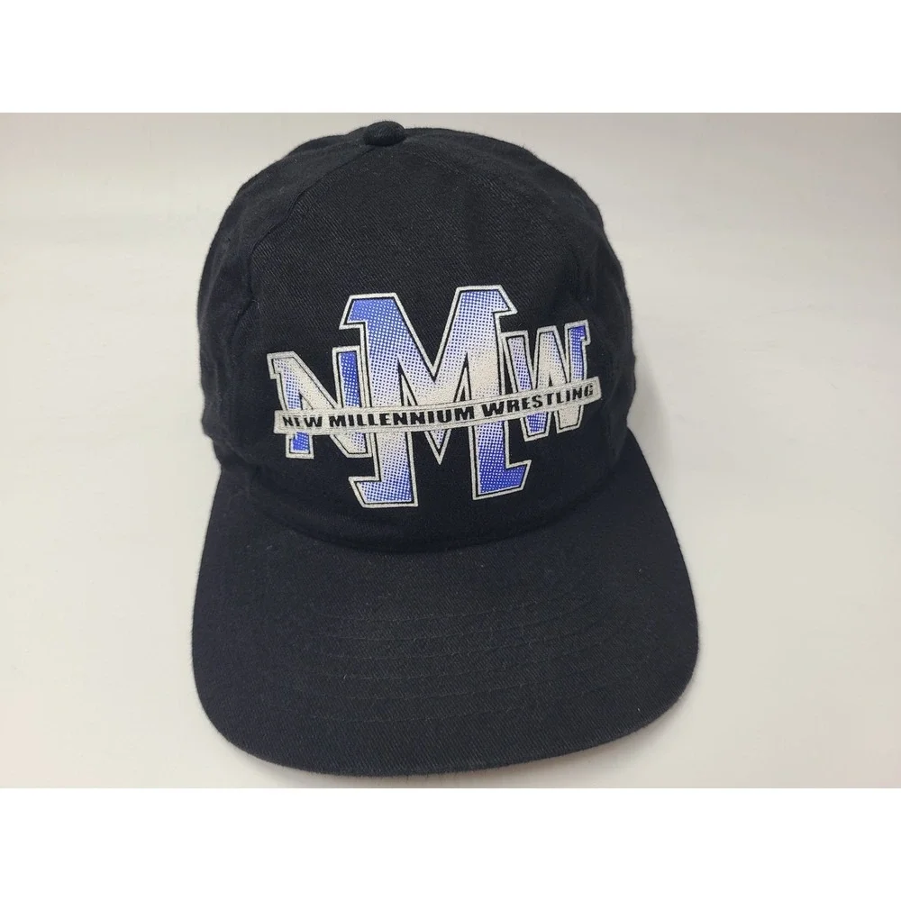 Vintage New Millennium Wrestling‎ NMW Dog Daze Snapback Hat Cap Men Black Blue